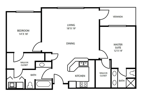 Floor Plan 13 at Pallas Townhomes & Apartments