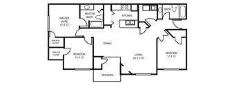 Floor Plan 7 at Pallas Townhomes & Apartments
