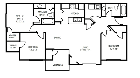 Floor Plan 7 at Pallas Townhomes & Apartments