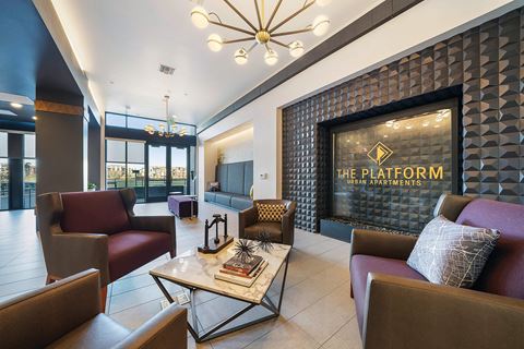 Resident seating area at The Platform Urban Apartments