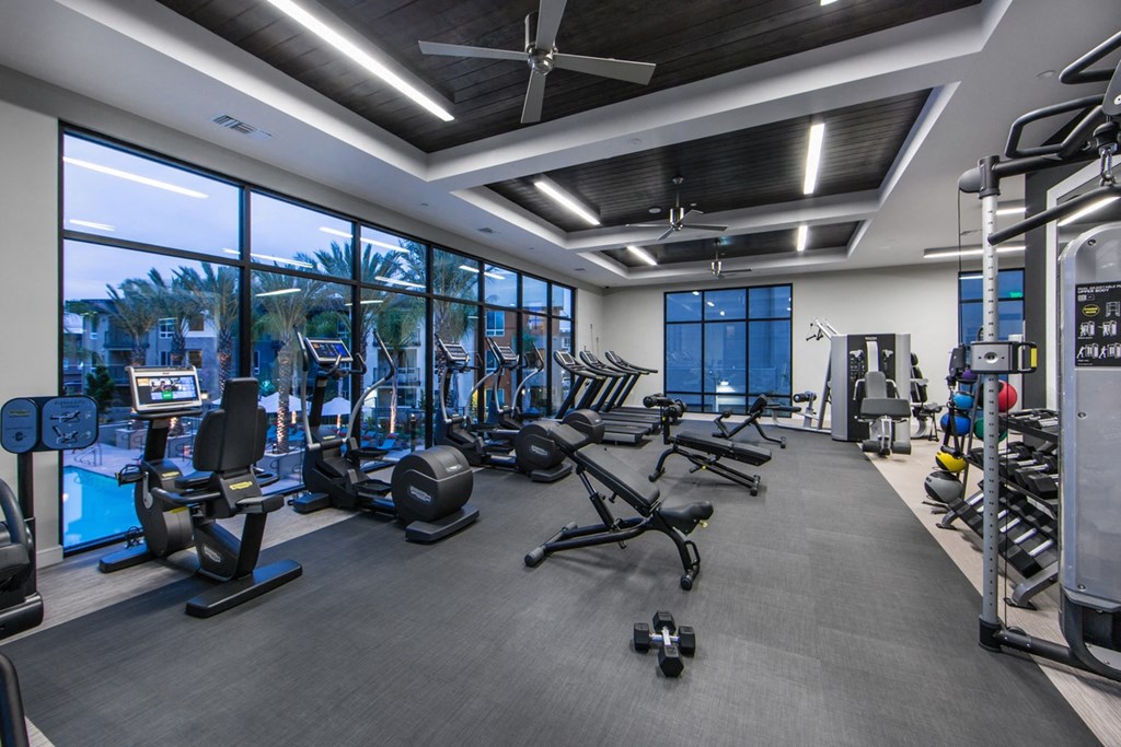 modern fitness center at Pulse Millenia