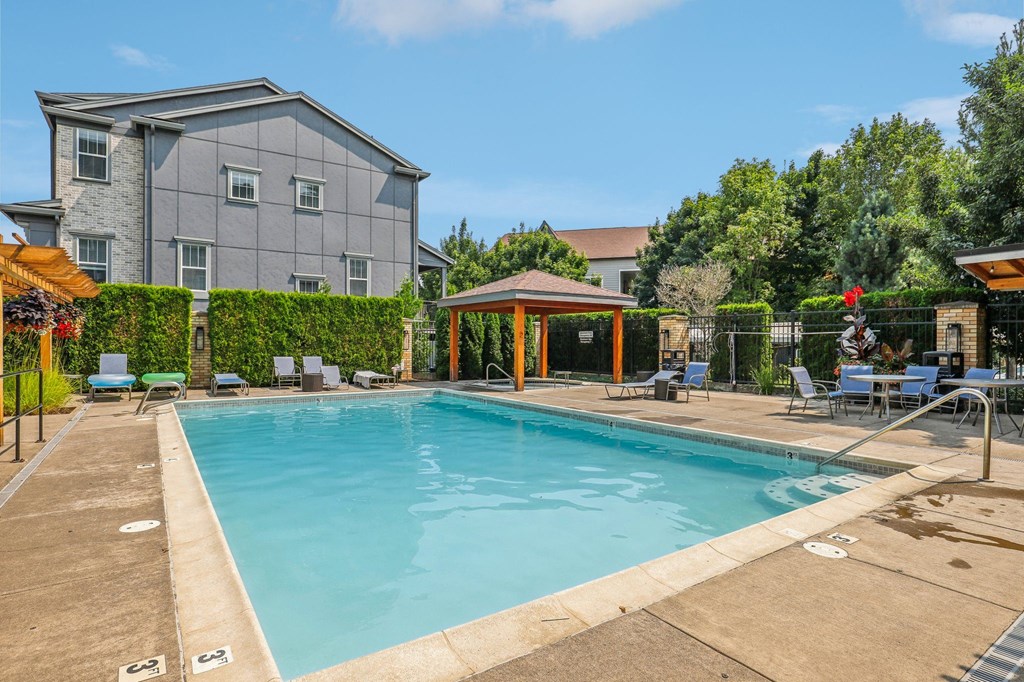 the swimming pool at our apartments