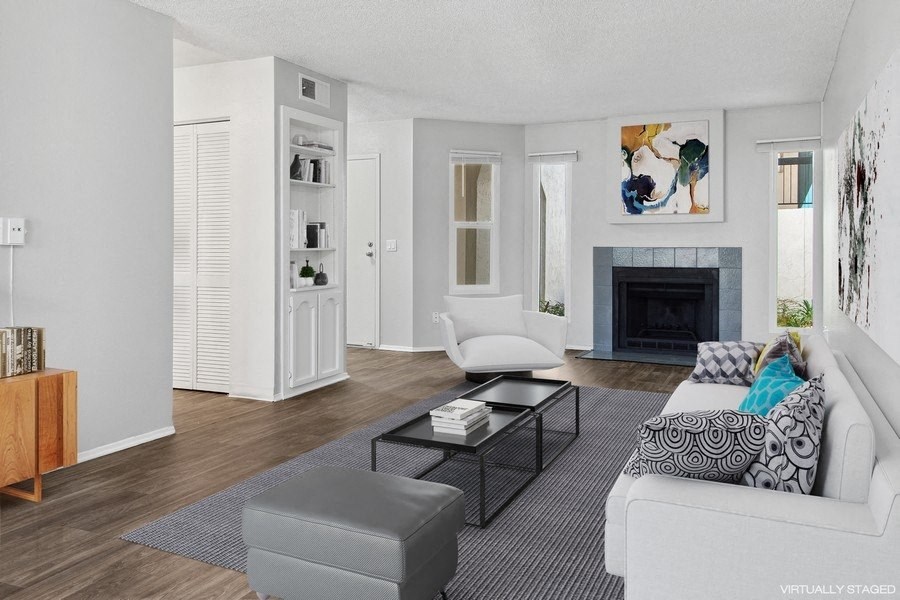 Fireplace at Canyon Villa Apartment Homes