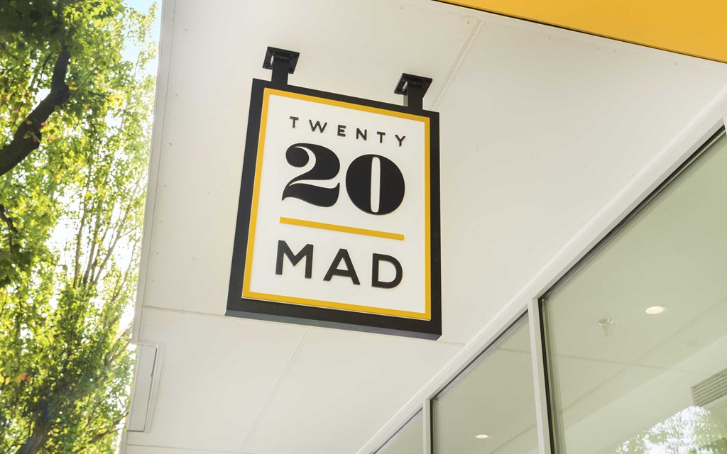 entrance sign at Twenty20 Mad Apartments