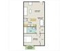 A1 Floor plan at 3300 Tamarac Apartments