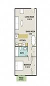 A2 Floor Plan at 3300 Tamarac Apartments