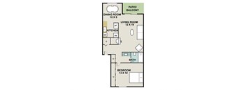 A4 Floor Plan at 3300 Tamarac Apartments