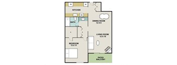 A5 Floor Plan at 3300 Tamarac Apartments