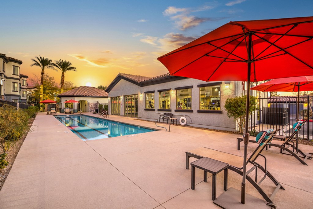 pool area at Tribeca North Apartment Homes