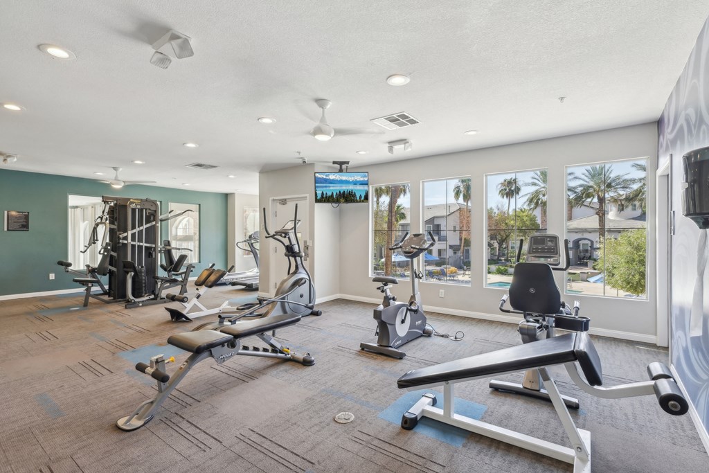 fitness center at Verona Apartments
