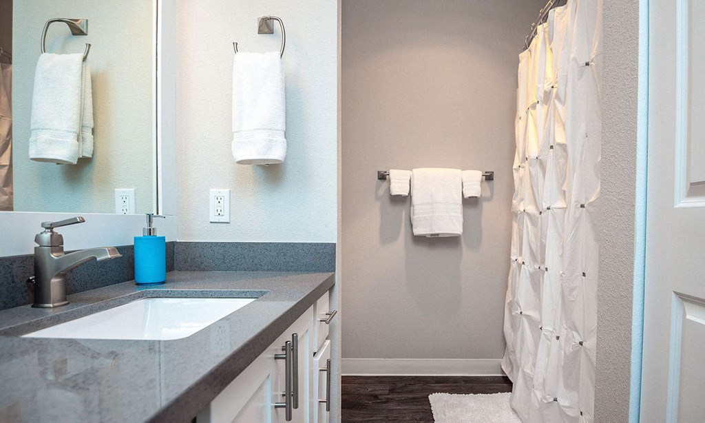 Bathroom at Axcess 15 Apartments, Oregon, 97232