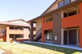 Exterior Red Building at Vale Apartments & Townhomes - Photo Gallery 3