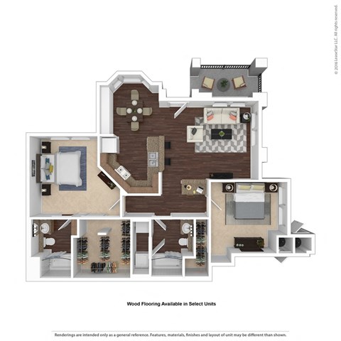 B2 Floor plan at Verona Apartments
