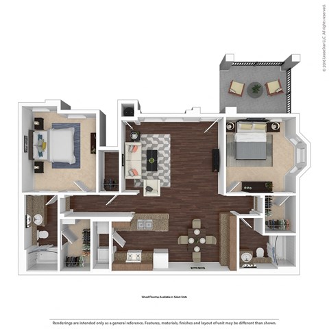 B3 Floor Plan at Verona Apartments