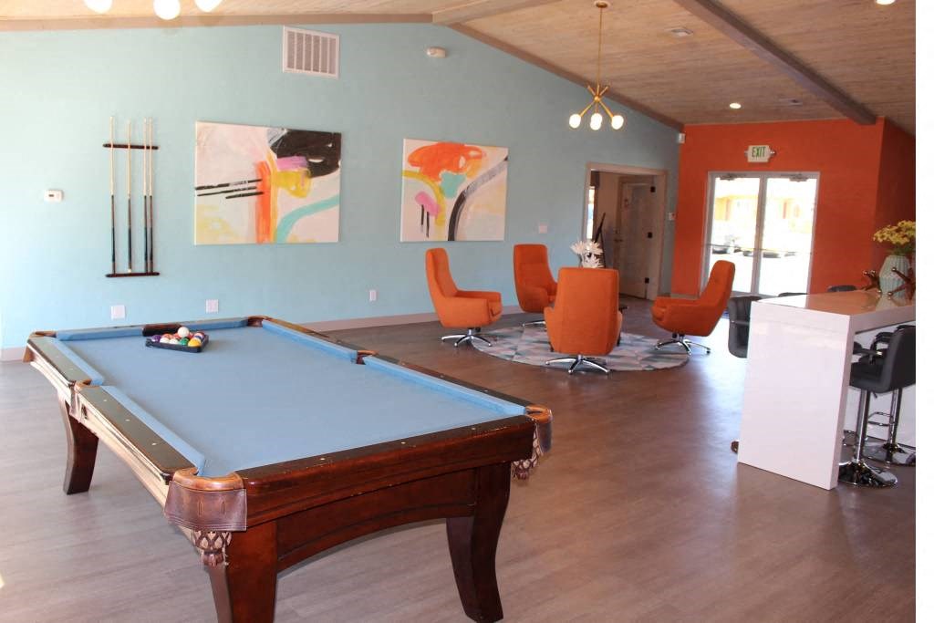 Pool Table in CLubhouse at Village at Iron Blossom, Reno, Nevada