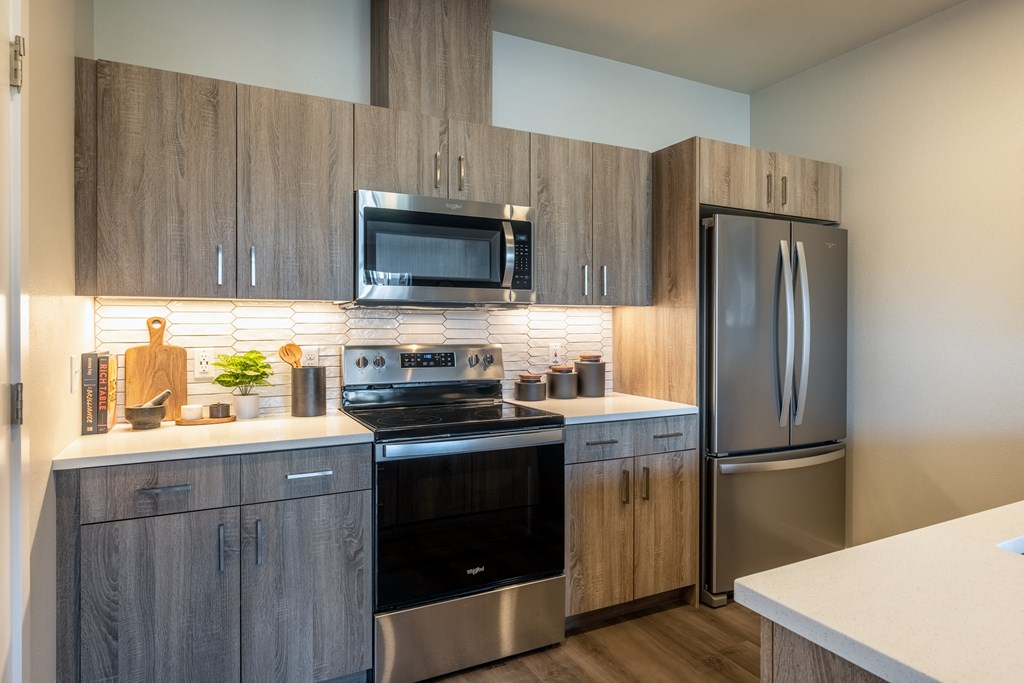 Furnished Kitchen at Zera at Reed Crossing