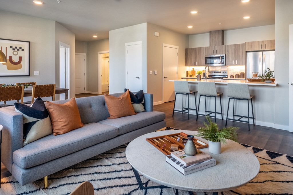 Furnished Living Room at Zera at Reed Crossing