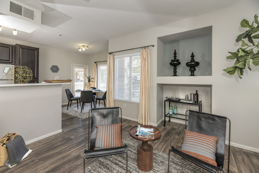 Living Room With Dining Area at Somerfield at Lakeside Apartments, Elk Grove