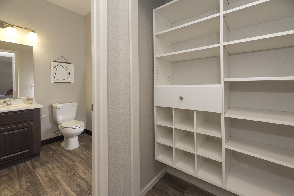 Bathroom With Adequate Storage at Somerfield at Lakeside  Apartments, Elk Grove, 95758