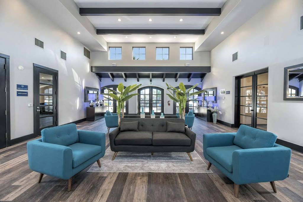 Clubhouse Resident Lounge at Somerfield at Lakeside Apartments, Elk Grove, CA, 95758