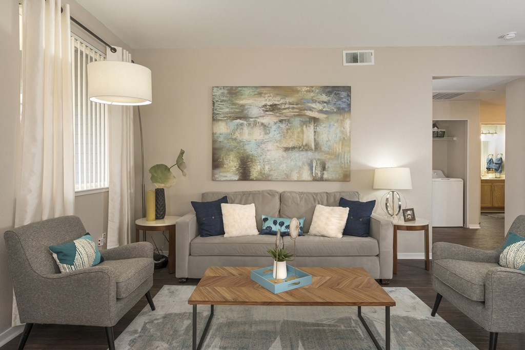 Modern Living Room at Atwood Apartments, Citrus Heights, CA