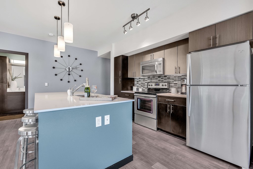 Kitchen layout at Vue 22