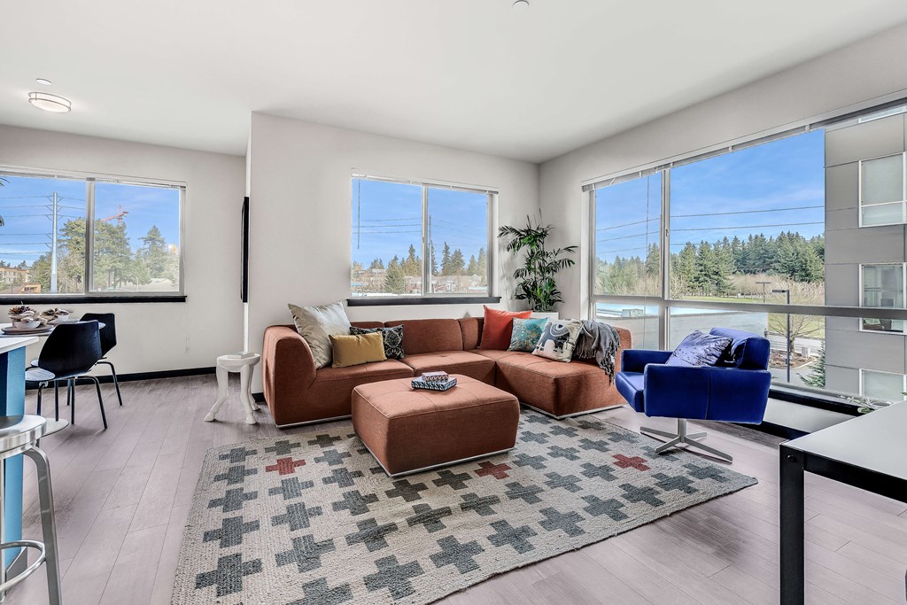 Living room area at Vue 22