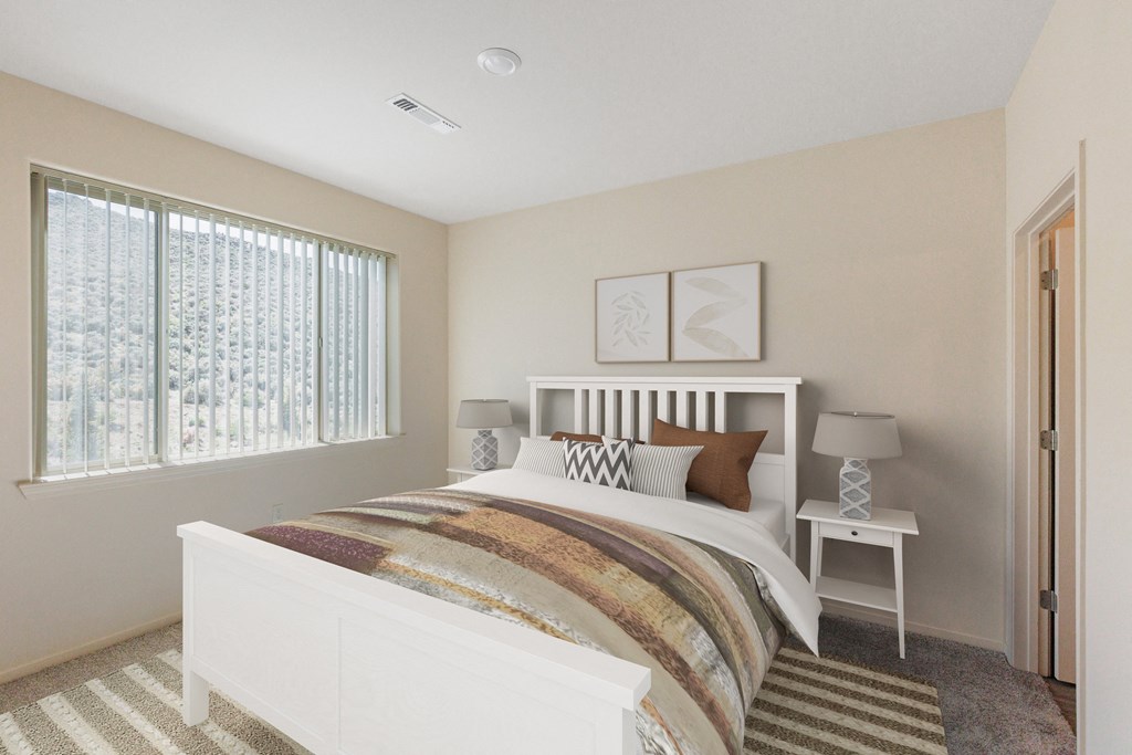 Furnished Main Bedroom at North Peak Apartments
