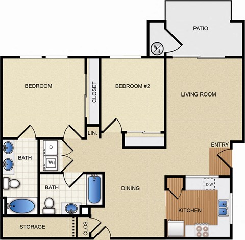 B1 floor plan at Santa Rosa