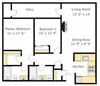 B4 2 bedroom 2 bath Floor Plan B4 2 bedroom 2 bath Floor Plan at Del Norte Place Apartment Homes, California, 94530