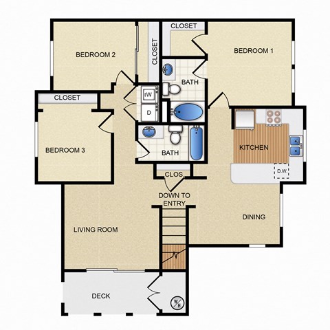 C1 floor plan at Santa Rosa