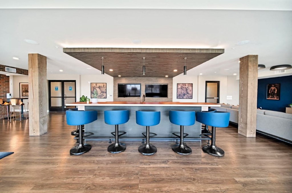 sports bar in The Bower resident social lounge