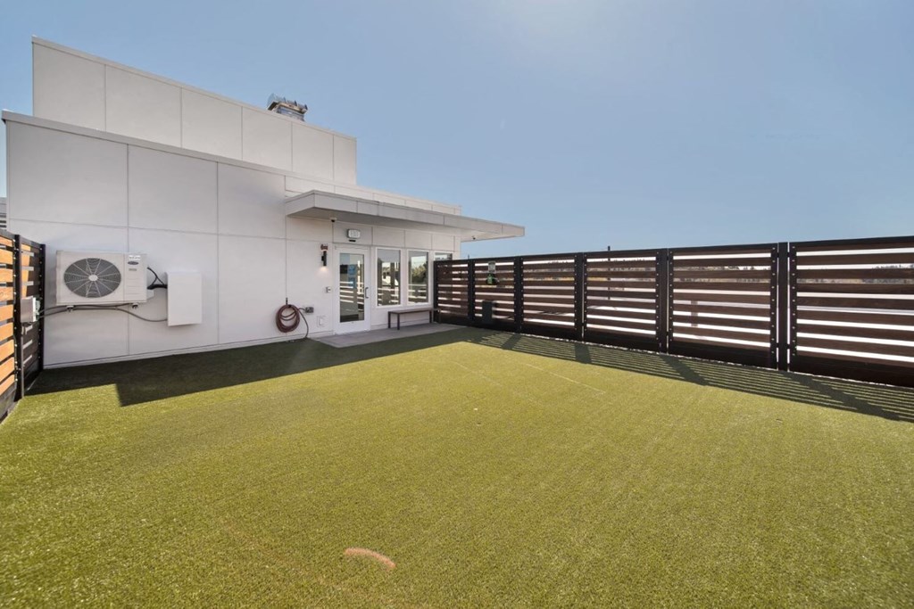 Fenced dog park at The Bower