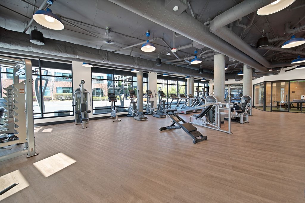fitness center at The Bower