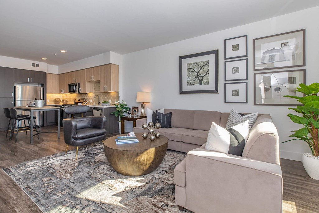 Furnished Family Room at The Platform Urban Apartments