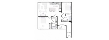 a floor plan of a house with bedrooms and a bathroom