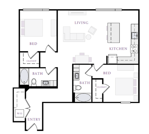 an illustration of a floor plan of a house