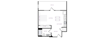 a floor plan of a small house with a bedroom and a living room