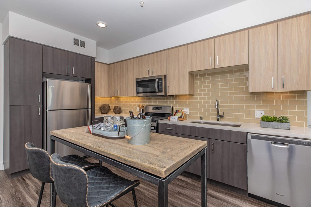 Island Kitchen Views at The Platform Urban Apartments