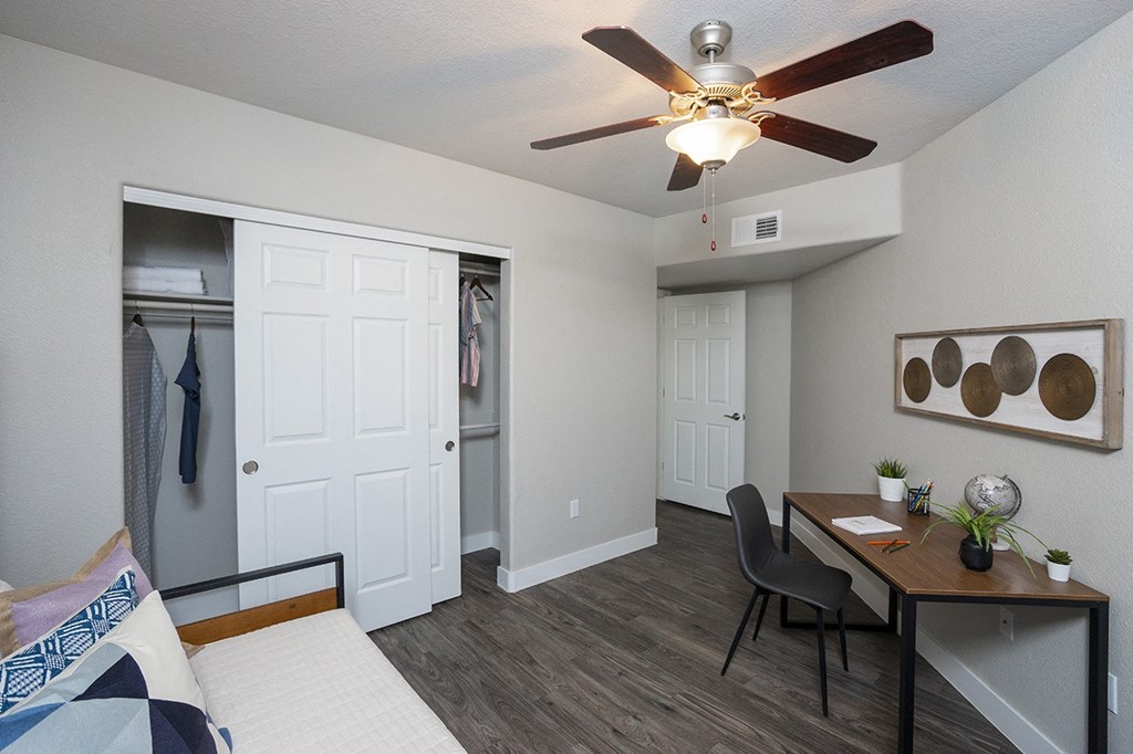 Living Area Plus Working Space at Sonoran Apartment Homes, Phoenix, 85044