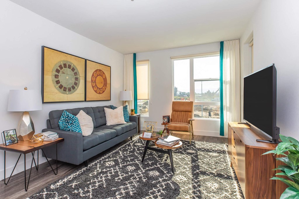 Furnished Family Room at The Platform Urban Apartments