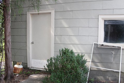 a door on the side of a house