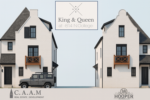 Two houses are shown with the text "King & Queen" above them.