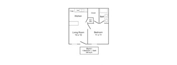 1 Bed 1 Bath