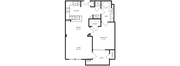 One Bedroom 748sqft