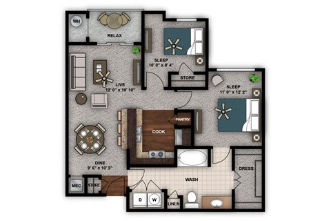 Fusion 2 Bedroom Signature B2