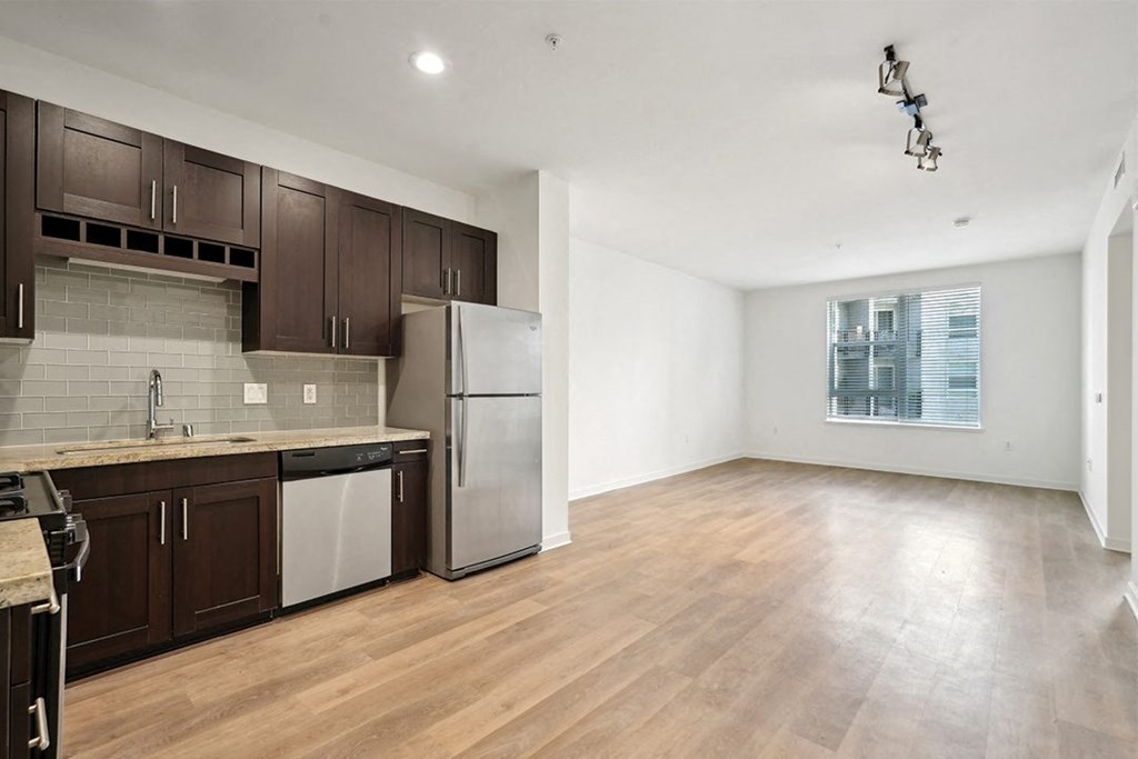 1111 Wilshire - Kitchen & Living Area