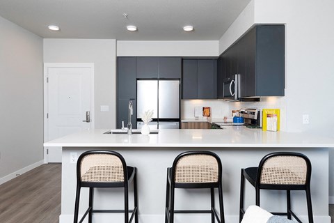 One Bedroom Model Kitchen - The Miles