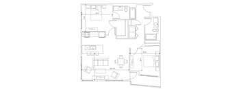 A black and white image of a floor plan for a house.