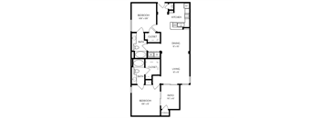 Two Bedroom 1122 Sqft